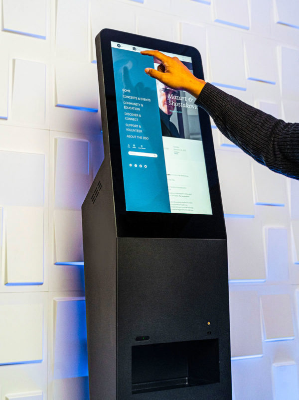 anitized hand sanitizing kiosk for commercial spaces